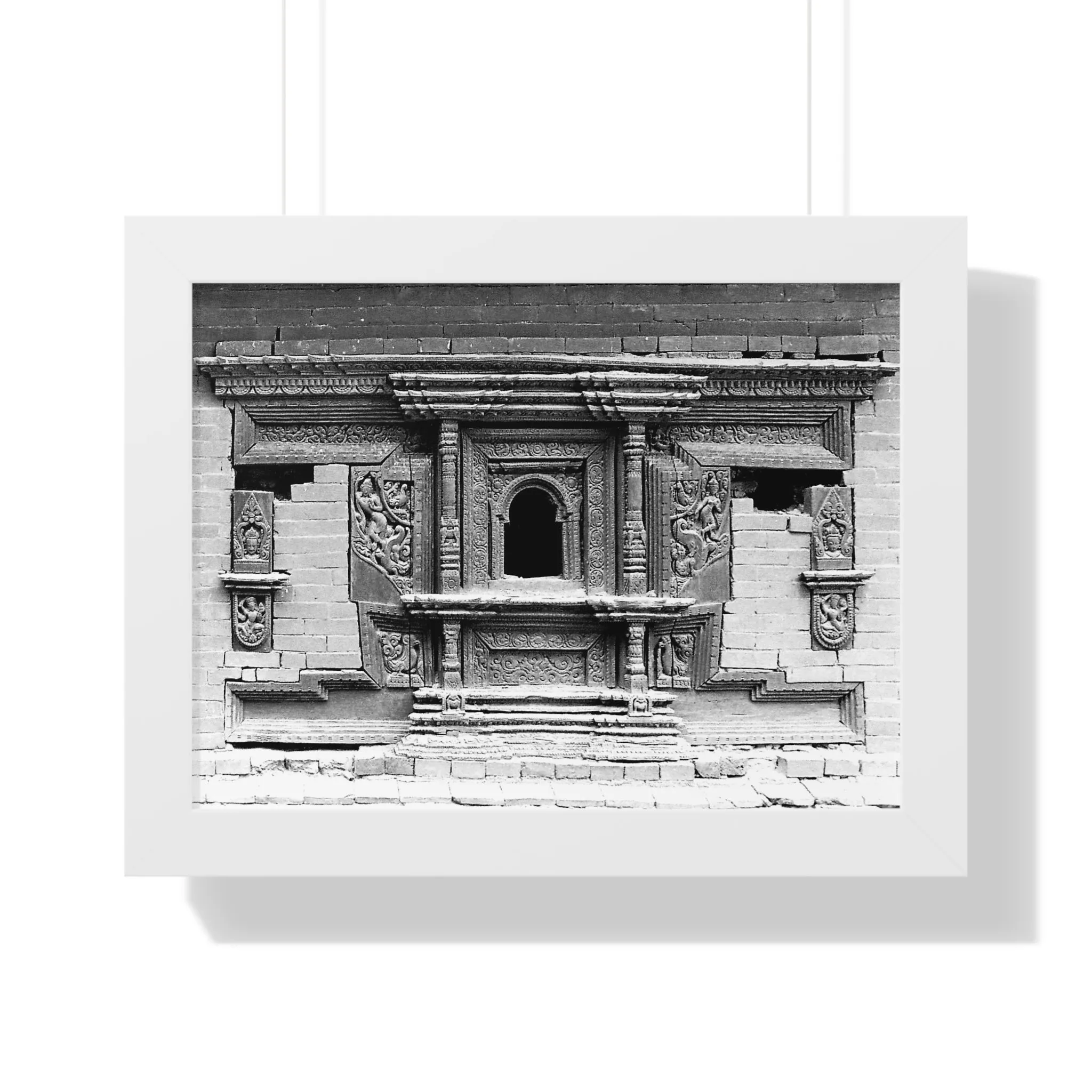 10 - Ornate Hand Carved Window Treatment - Patan Durbar Square Nepal - Framed Photo Print