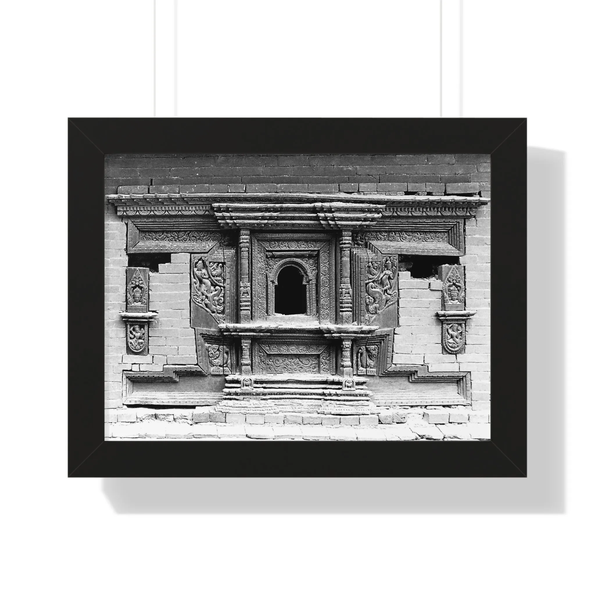 10 - Ornate Hand Carved Window Treatment - Patan Durbar Square Nepal - Framed Photo Print