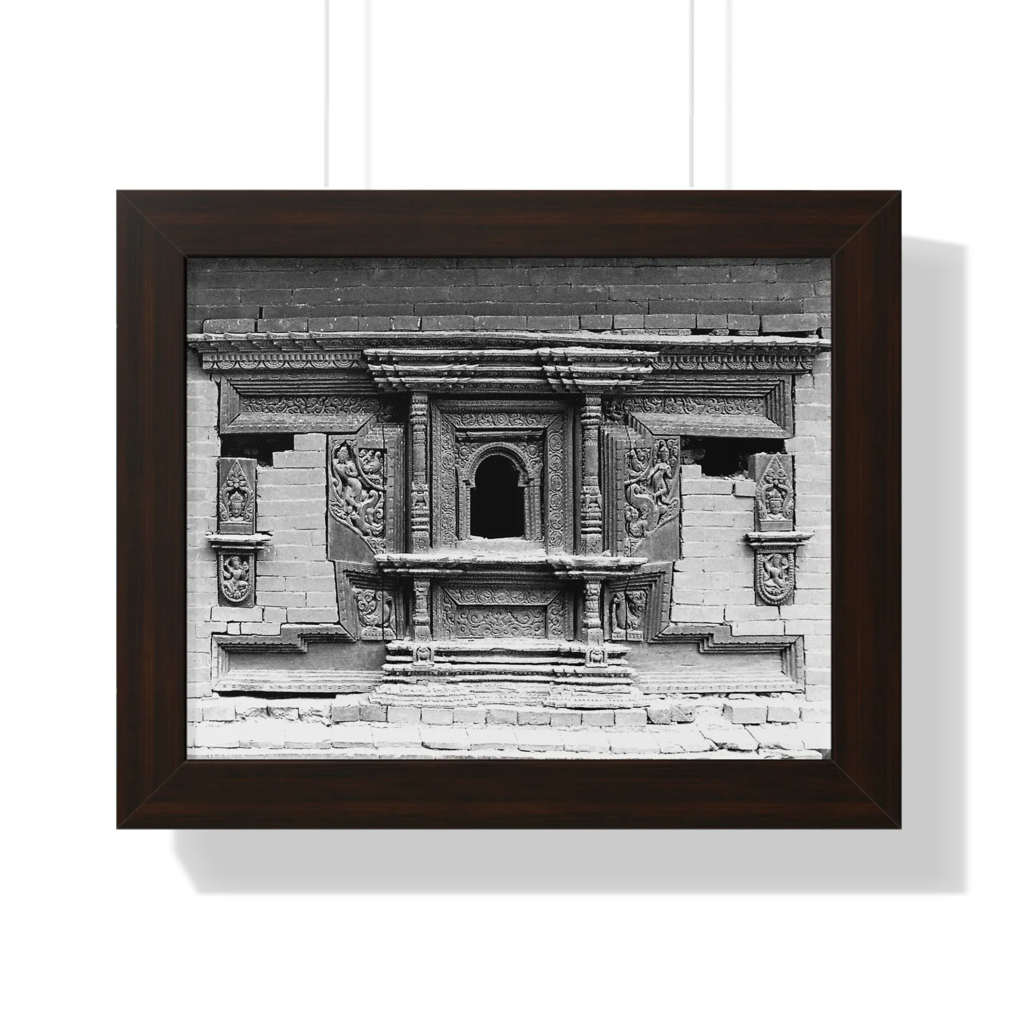 10 - Ornate Hand Carved Window Treatment - Patan Durbar Square Nepal - Framed Photo Print