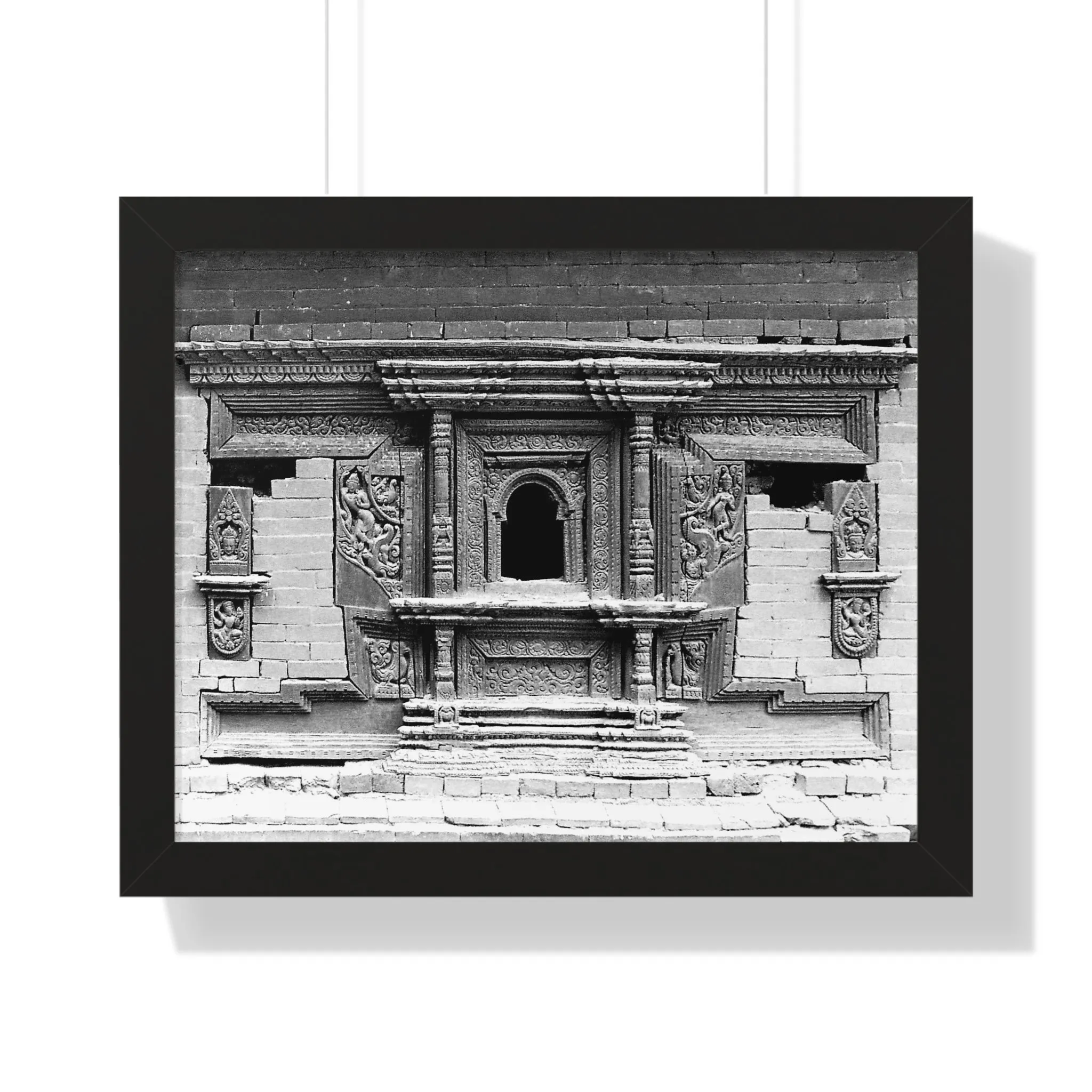 10 - Ornate Hand Carved Window Treatment - Patan Durbar Square Nepal - Framed Photo Print