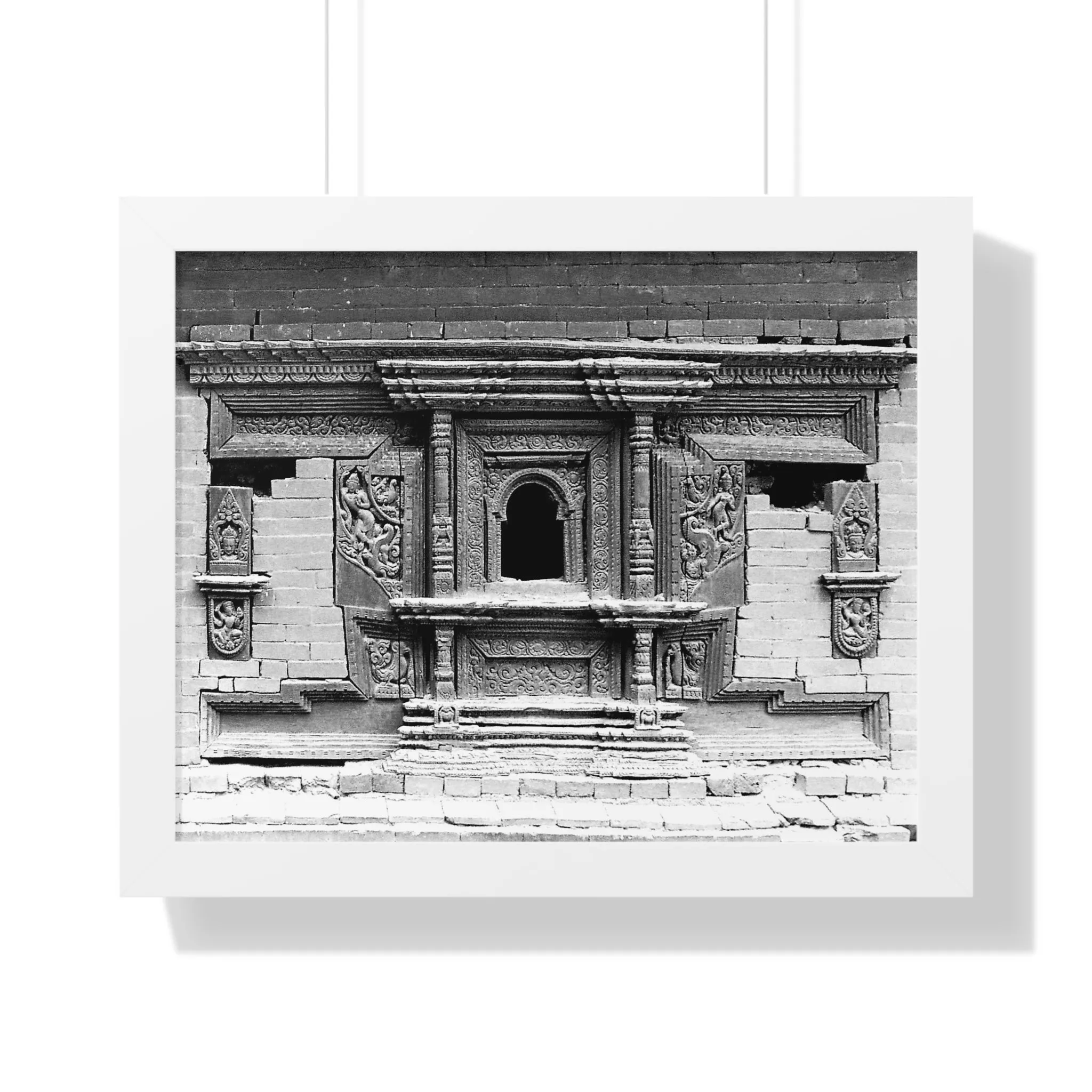 10 - Ornate Hand Carved Window Treatment - Patan Durbar Square Nepal - Framed Photo Print