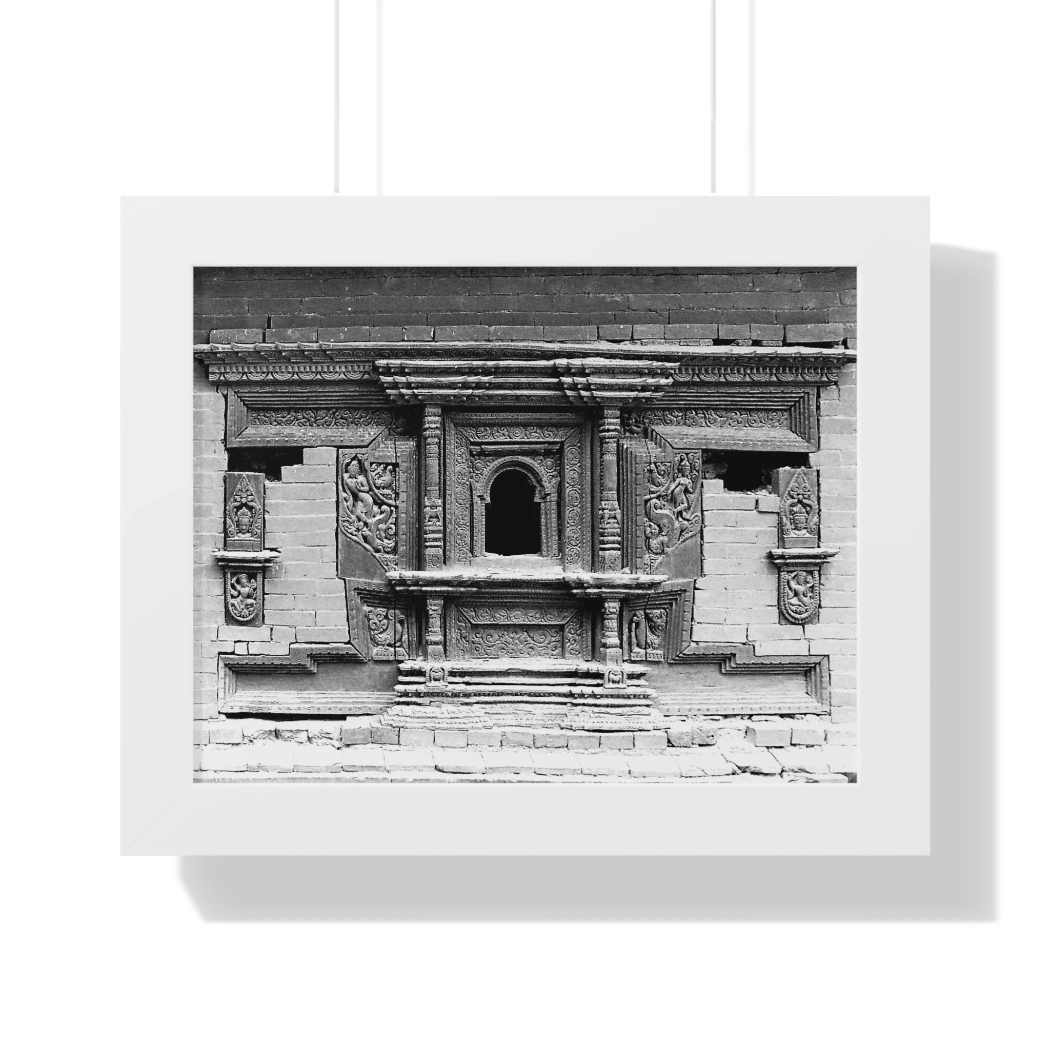 10 - Ornate Hand Carved Window Treatment - Patan Durbar Square Nepal - Framed Photo Print