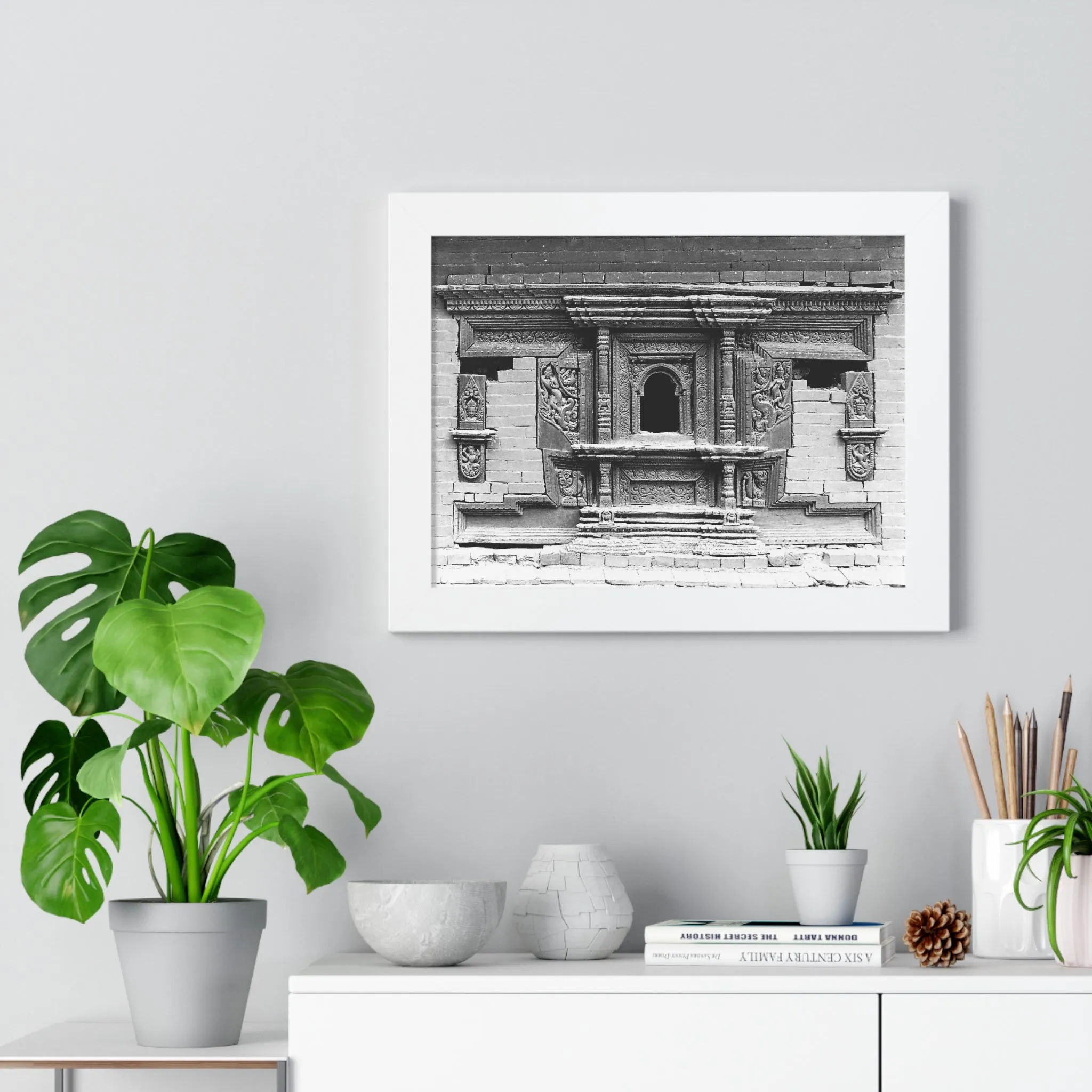 10 - Ornate Hand Carved Window Treatment - Patan Durbar Square Nepal - Framed Photo Print