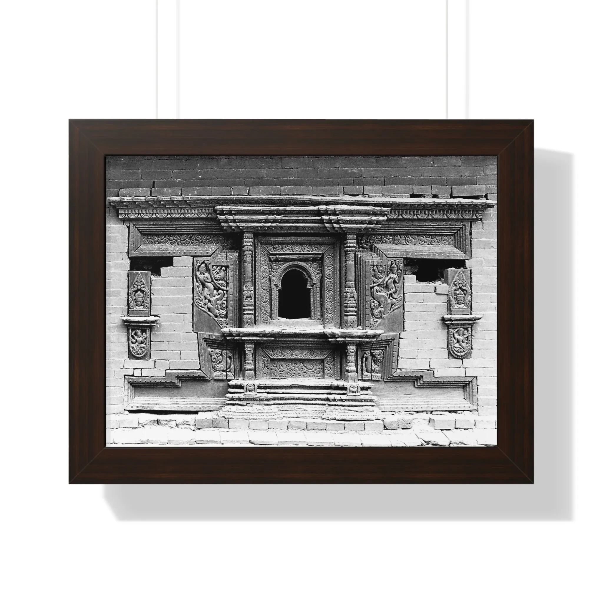 10 - Ornate Hand Carved Window Treatment - Patan Durbar Square Nepal - Framed Photo Print