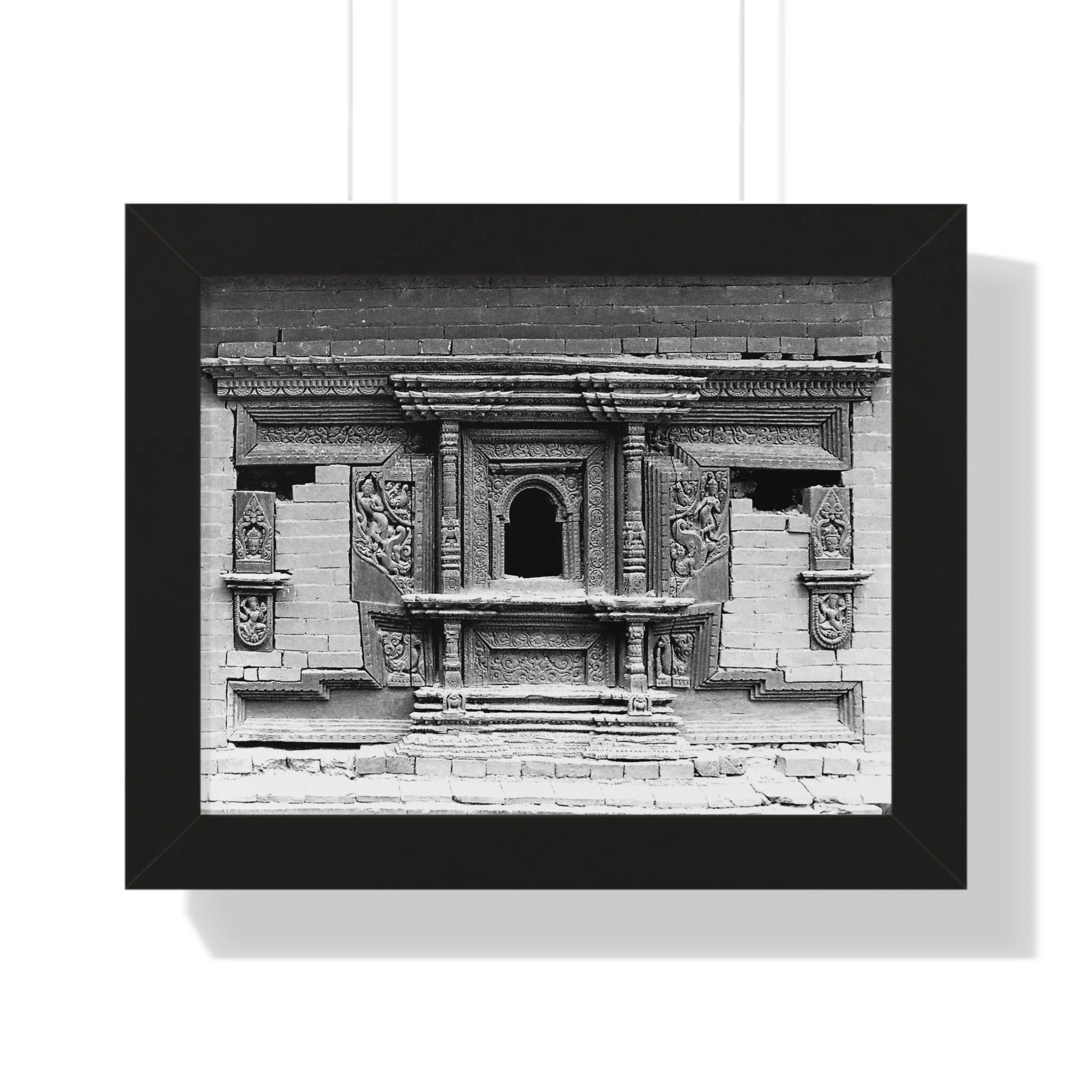 10 - Ornate Hand Carved Window Treatment - Patan Durbar Square Nepal - Framed Photo Print