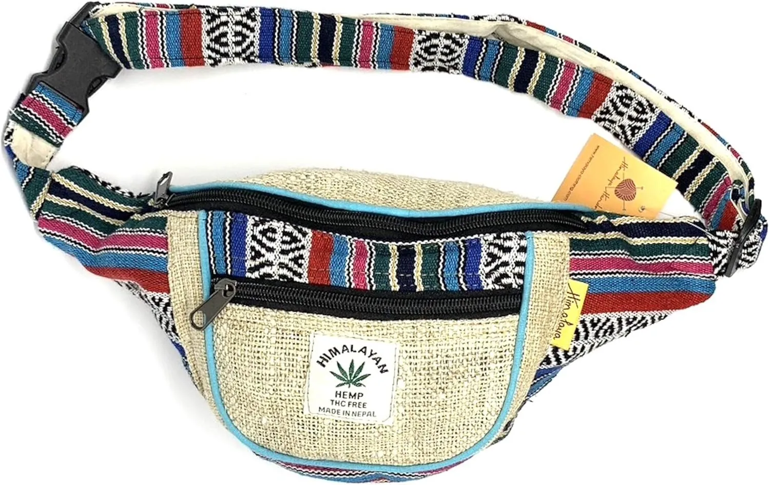 100% Himalaya Hemp multi-purpose west pack Bag, Festival Belt Bag, Hip Bag, Bum Bag, Travel Bag, Holster bag, Festival Fanny Pack Adjustable Strap.