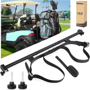 10L0L No-Drilling Golf Cart Bag Holder Bracket for 2 2 Golf Cart Rear Seat, with 1-Inch Square Tube, Adjustable Universal Golf Bag Attachment for Yamaha EZGO Club Car and Most Golf Carts