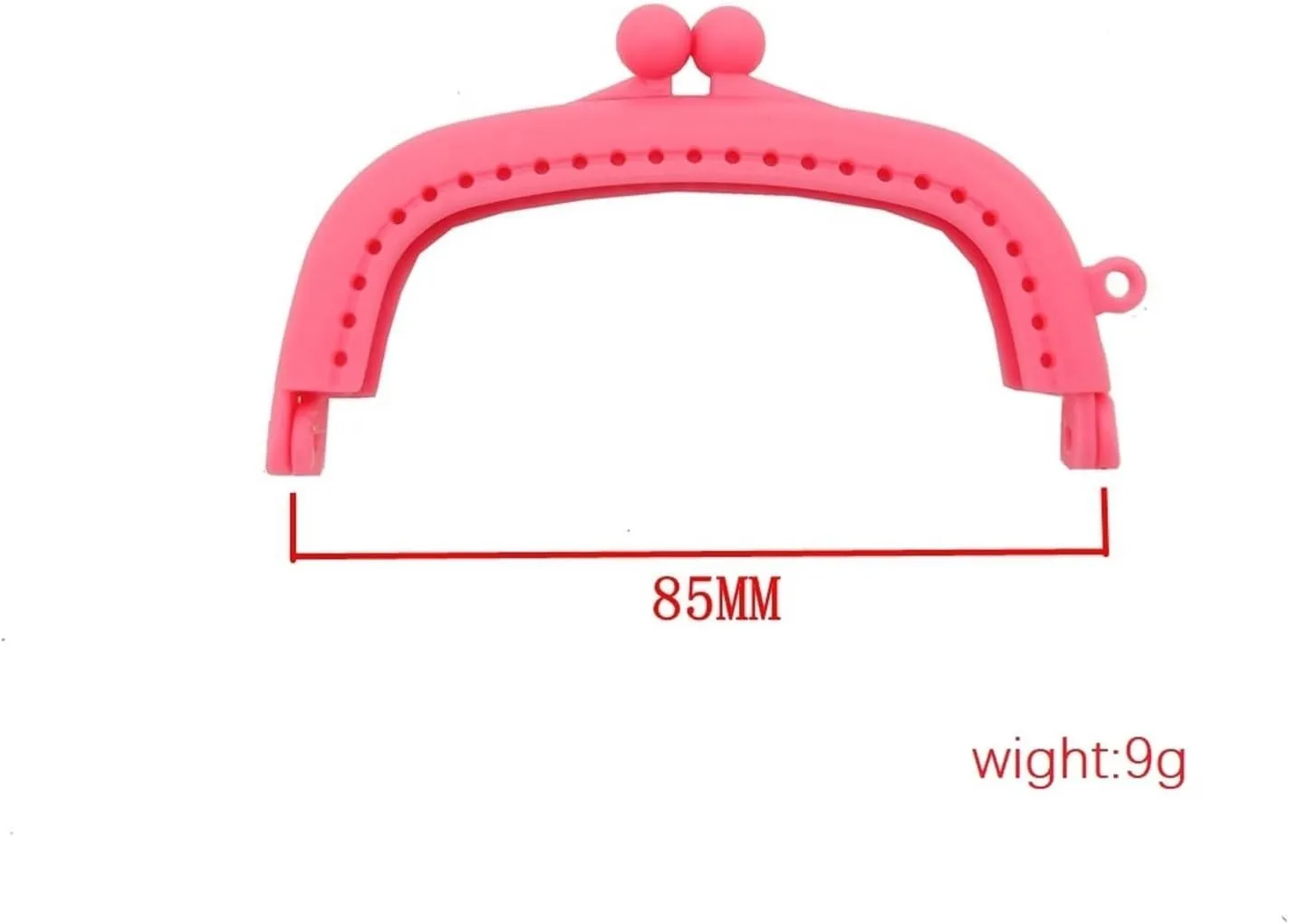 10PCS 8.5CM Arc Resin Plastic Purse Frame with Hole Kiss Clasp for Women Bags Handbags DIY Crochet Bag Making(Coffee)