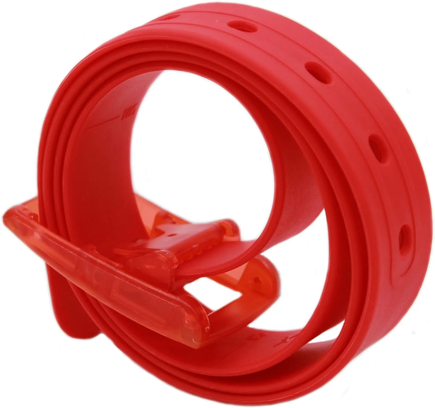 115x3.5cm Unisex Women Men Adjustable Rubber Belt Casual Plastic Belt Silicone Belt with Plastic Buckle