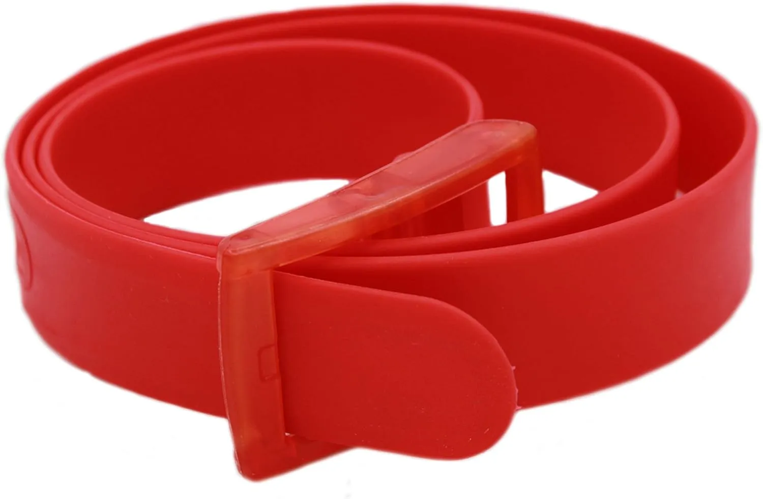 115x3.5cm Unisex Women Men Adjustable Rubber Belt Casual Plastic Belt Silicone Belt with Plastic Buckle