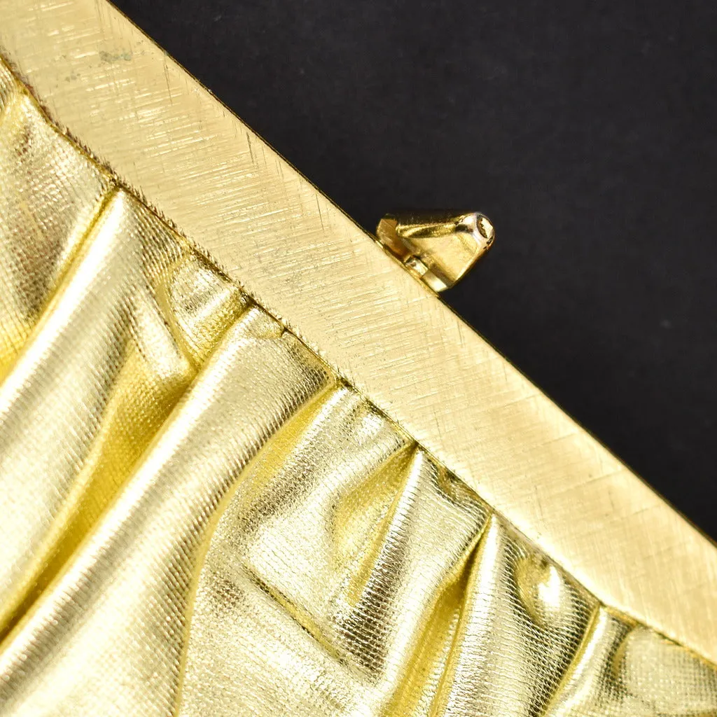 1950s Vintage Gold Handbag w Coin Purse