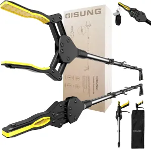 2 Pack 44" Grabber Reacher, Foldable Grabbers for Elderly Grab It Reaching Tool with Upgraded Rotating Jaw & 2 Storage Bags, Strong Magnetic Tip, Sturdy Grabber Pickup Tool for Trash Pickup, Aid