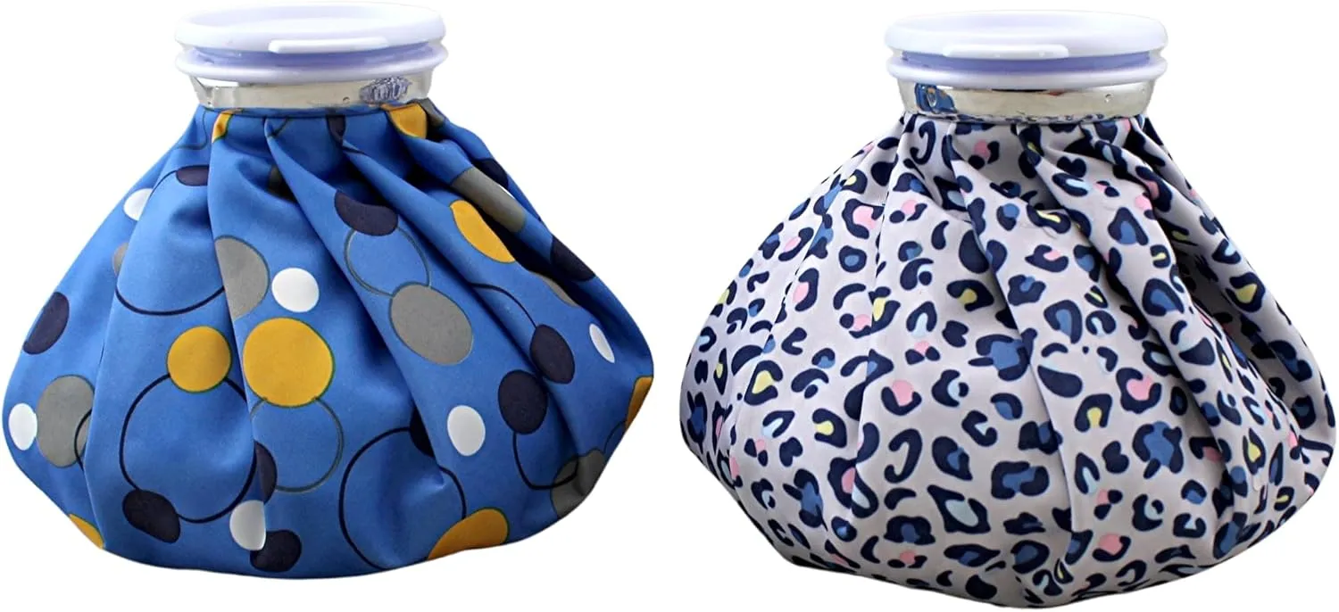 2 Pack Cold & Hot Therapy Pain Relief Ice Water Bag - 9" BPA Free, Leakproof, Stylish Design, 44oz Capacity, Hot & Cold Compress for Headache, Pain Relief by Dependable Industries