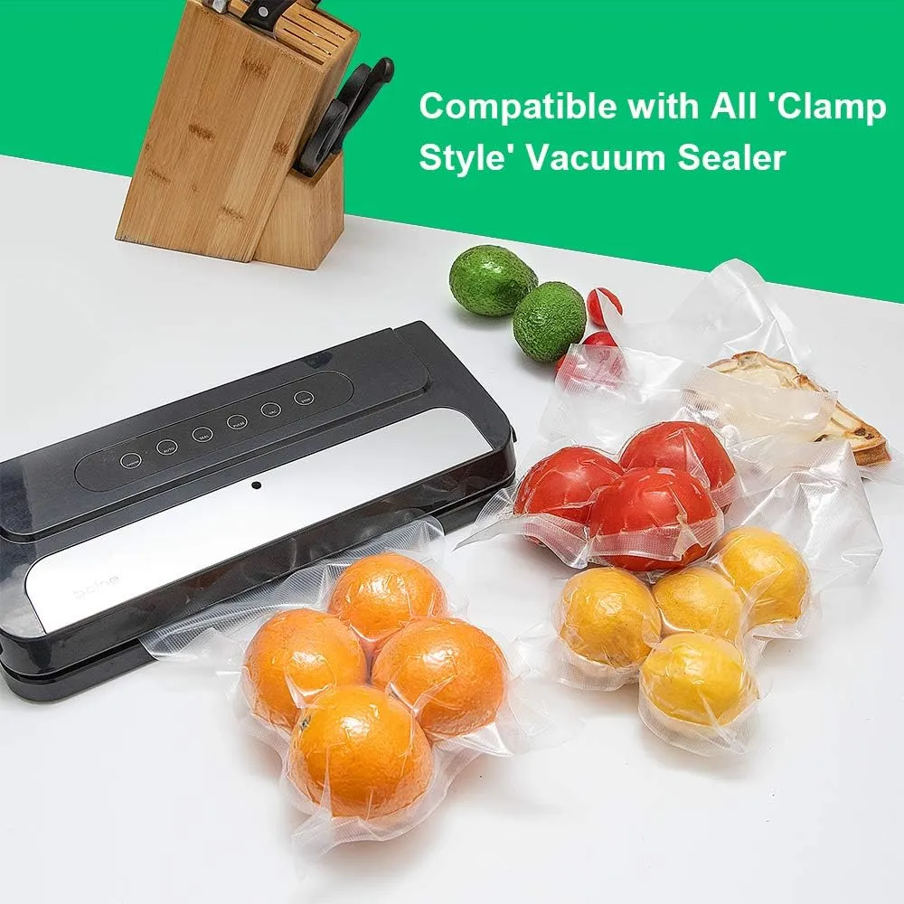 200 Pint Size 6x10Inch Vacuum Sealer Food Sealer Bags with BPA Free,Heavy Duty,Great for Vac Storage or Sous Vide Cooking