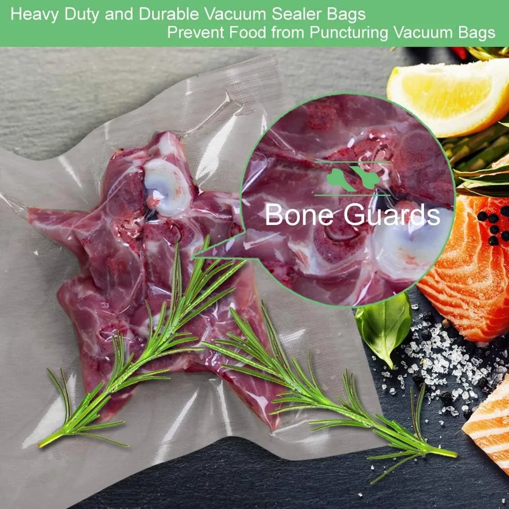 200 Quart 8X12 Vacuum Food Sealer Bags with BPA Free and Heavy Duty,Commercial Grade Vacuum Sealer Freezer Bags Compatible with Any Type Vacuum Sealer Machine