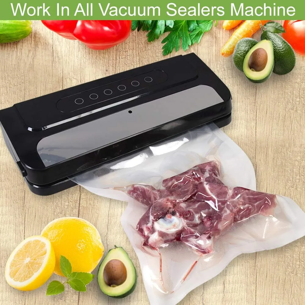200 Quart 8X12 Vacuum Food Sealer Bags with BPA Free and Heavy Duty,Commercial Grade Vacuum Sealer Freezer Bags Compatible with Any Type Vacuum Sealer Machine