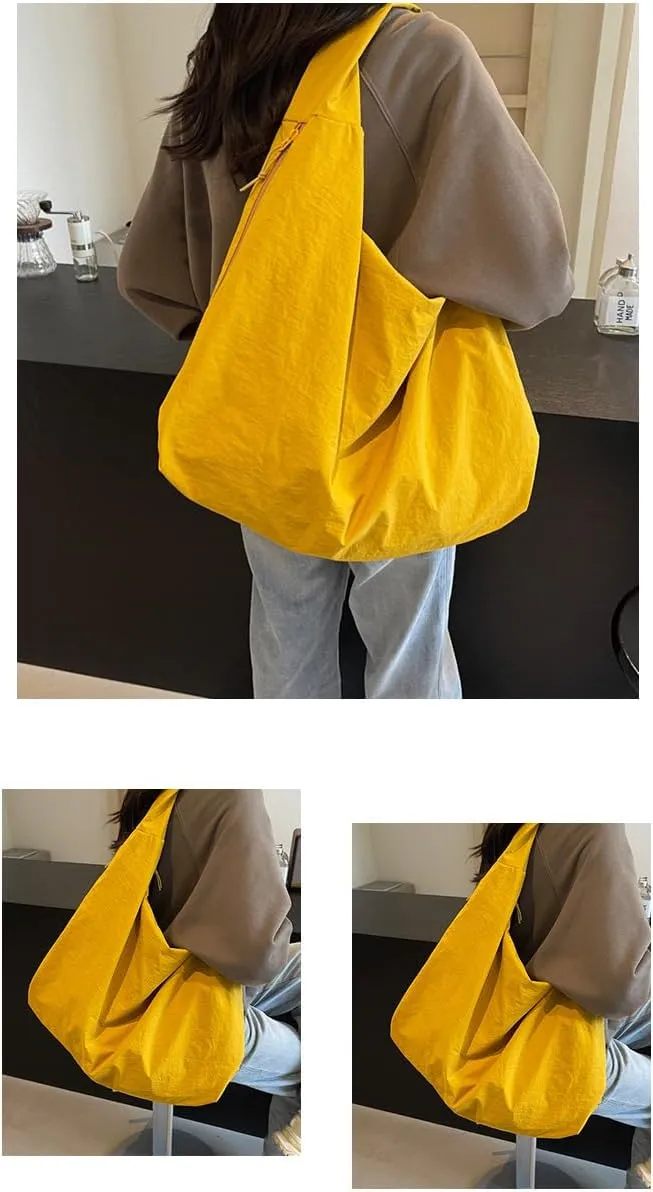 2025 New Women's Solid Color Textured Draped Tote Bag, Fashion Casual Draped Tote Bag, Large Capacity Versatile Shoulder Bag