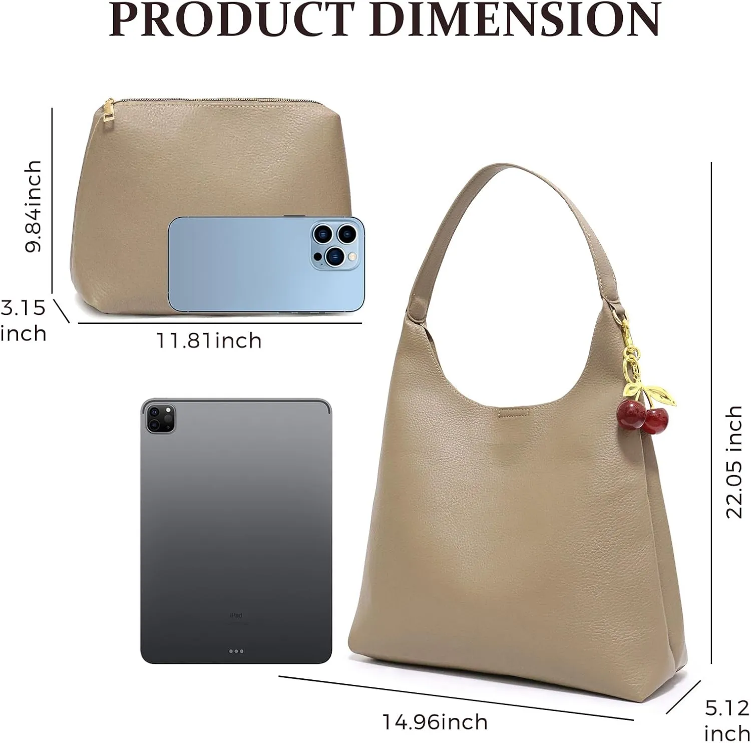 2025 Slouchy Vegan Leather Hobo Bags for Women, Tote Purse Shoulder Handbags for Travel Work