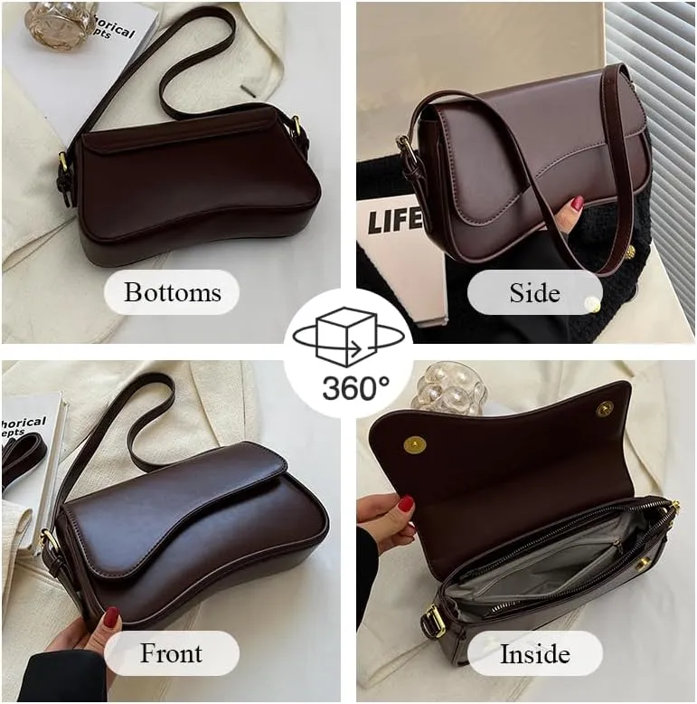 2025 Small Shoulder Bag Y2K Purse for Women, Crocodile Clutch Purse Handbag Satchel Tote Bag Classic Retro Crossbody Bag
