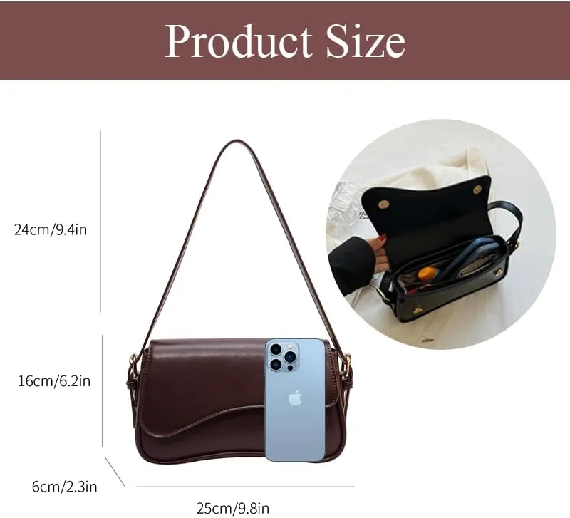 2025 Small Shoulder Bag Y2K Purse for Women, Crocodile Clutch Purse Handbag Satchel Tote Bag Classic Retro Crossbody Bag