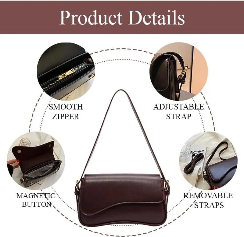 2025 Small Shoulder Bag Y2K Purse for Women, Crocodile Clutch Purse Handbag Satchel Tote Bag Classic Retro Crossbody Bag
