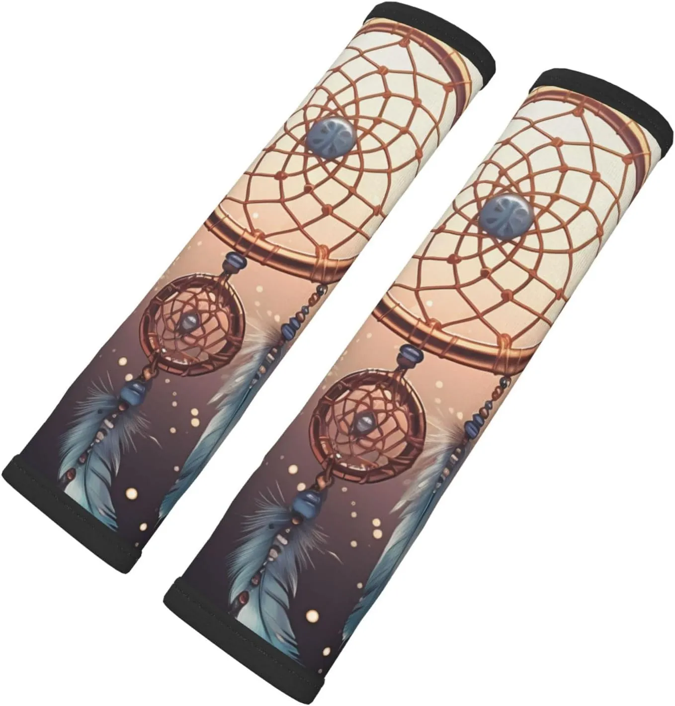 2PCS Car Seat Belt Cover, Neoprene Safety Seatbelt Shoulder Strap Covers, Native American Dream Catcher Harness Pads Seat Belt Protector, Car Interior Accessories Protect Your Neck and Shoulder