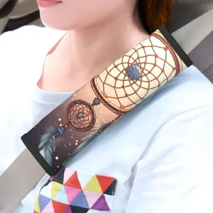 2PCS Car Seat Belt Cover, Neoprene Safety Seatbelt Shoulder Strap Covers, Native American Dream Catcher Harness Pads Seat Belt Protector, Car Interior Accessories Protect Your Neck and Shoulder