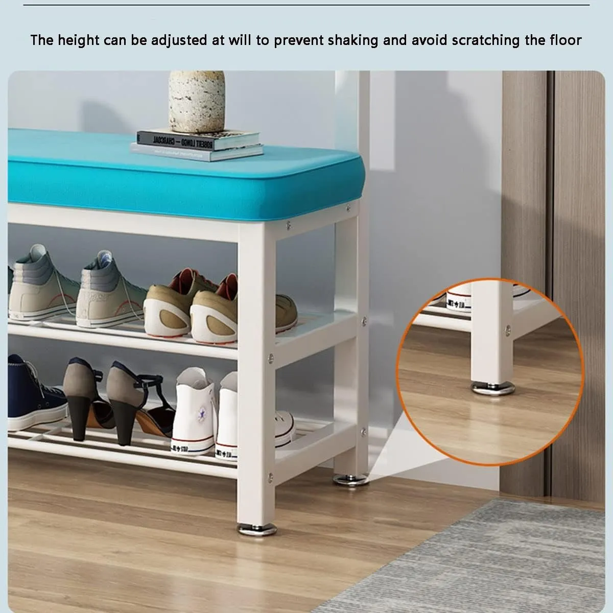 3-in-1 Hall Tree Coat Rack with Shoe Stool with Storage and Hooks for Home Bedroom Laundry Small Place Entryway