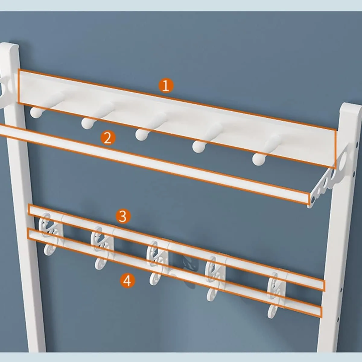 3-in-1 Hall Tree Coat Rack with Shoe Stool with Storage and Hooks for Home Bedroom Laundry Small Place Entryway