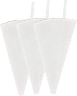 3 Pack Reusable Piping Bags 18 inch Cloth Pastry Bags Plastic Coated Icing Piping Bags Cake Decorating Icing Bags Baking Dessert Frosting Bag