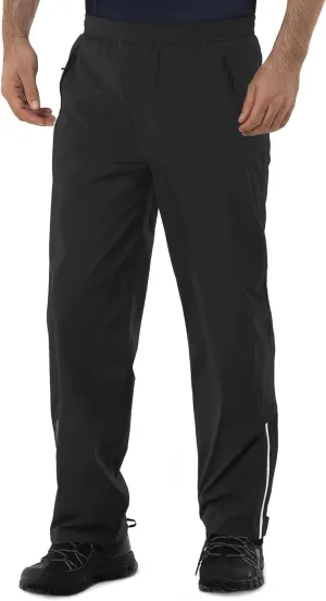 33,000ft Men's Rain Pants Waterproof, Windproof Lightweight Outdoor Rain Over Pants for Fishing Golf Work Hiking