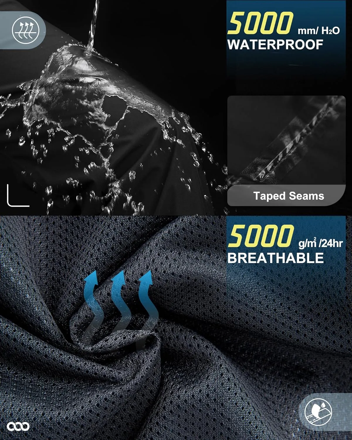 33,000ft Women's Rain Pants, Lightweight Waterproof Rain Over Pants, Windproof Hiking Pants for Outdoor, Fishing, Rainy Day