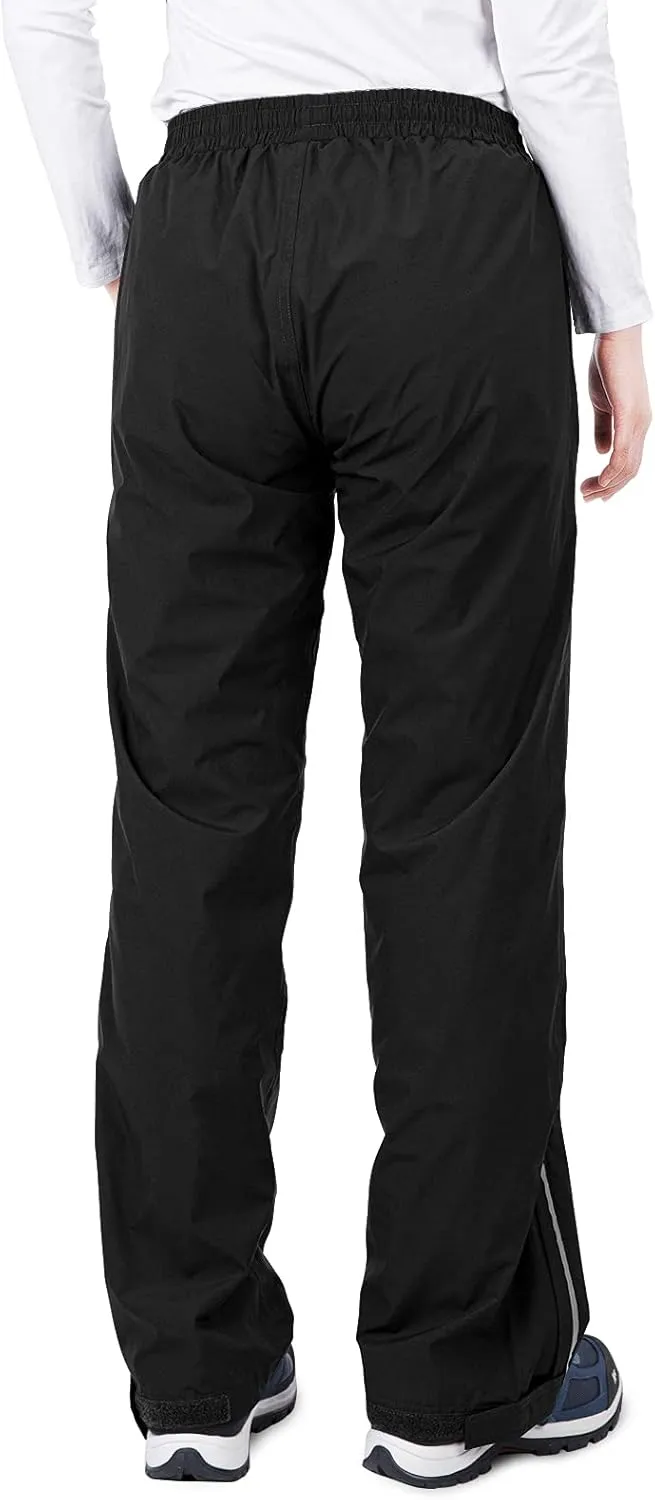 33,000ft Women's Rain Pants, Lightweight Waterproof Rain Over Pants, Windproof Hiking Pants for Outdoor, Fishing, Rainy Day