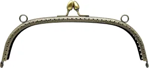 3dancraftit Iron Sew on Kiss Clasp Lock Coin Purse Pouch Bag Clutch Frame for Purse Bag Making 8" x 3" / 20.5cm x 7.5cm Anti Bronze C12