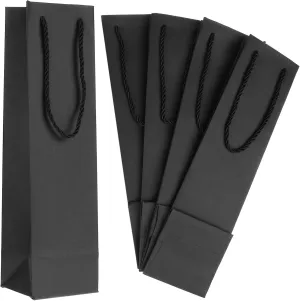 40 Pack Black Wine Gift Bag,Reusable Wine Bottles Gift Bags Bulk Paper Wine Bottle Bag with Handles Appreciation Gift Bags for Birthday Party Wedding Anniversary Celebrations