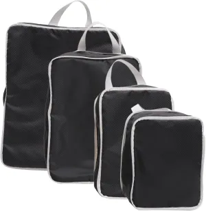4pcs Compression Packing Cubes for Suitcases Travel Organizer Bags Lightweight Secure Zipper for Business Hiking Camping