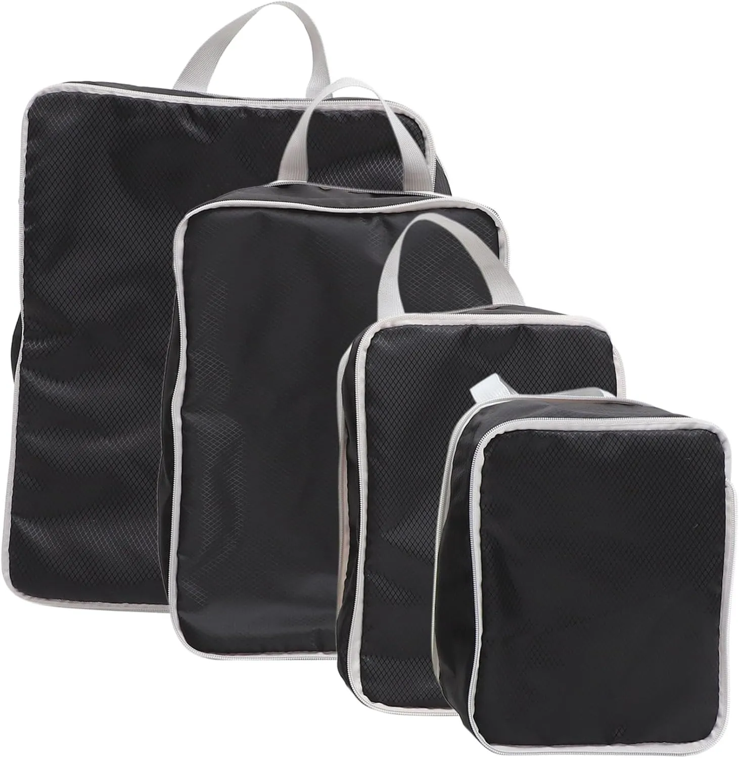 4pcs Compression Packing Cubes for Suitcases Travel Organizer Bags Lightweight Secure Zipper for Business Hiking Camping