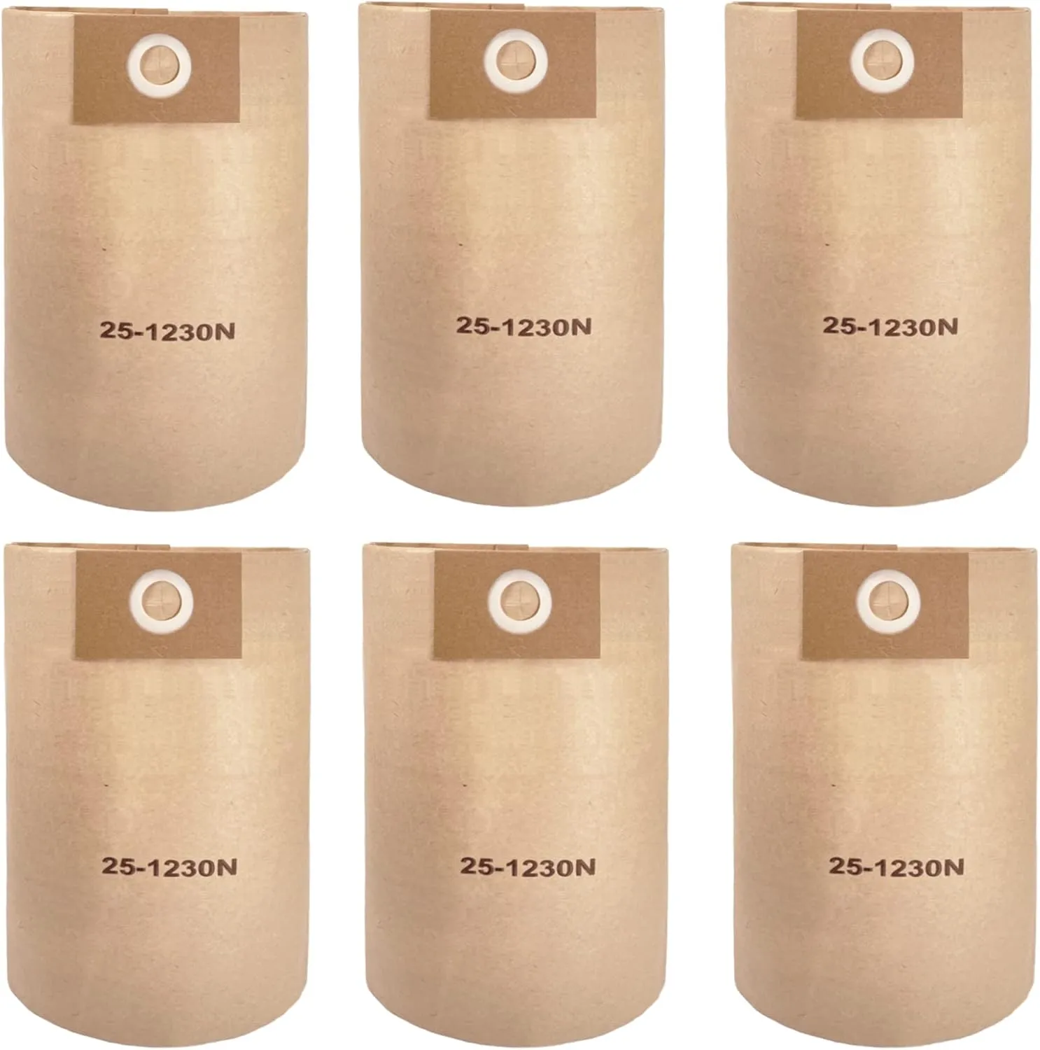 6-Pack 25-1230 Disposable Filter Bags Replacement for Stanley 4-5 Gallon Wet/Dry Vacuums SL18129, SL18130, SL18130P