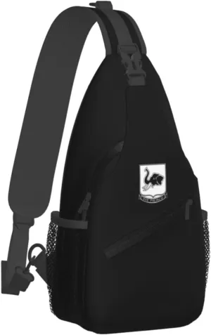 64th Armor Regiment Sling Bag for Men, Small Crossbody Sling Bags, Mini Water Resistant Shoulder Daypack for Travel, Anti Thief Chest Bag for Hiking