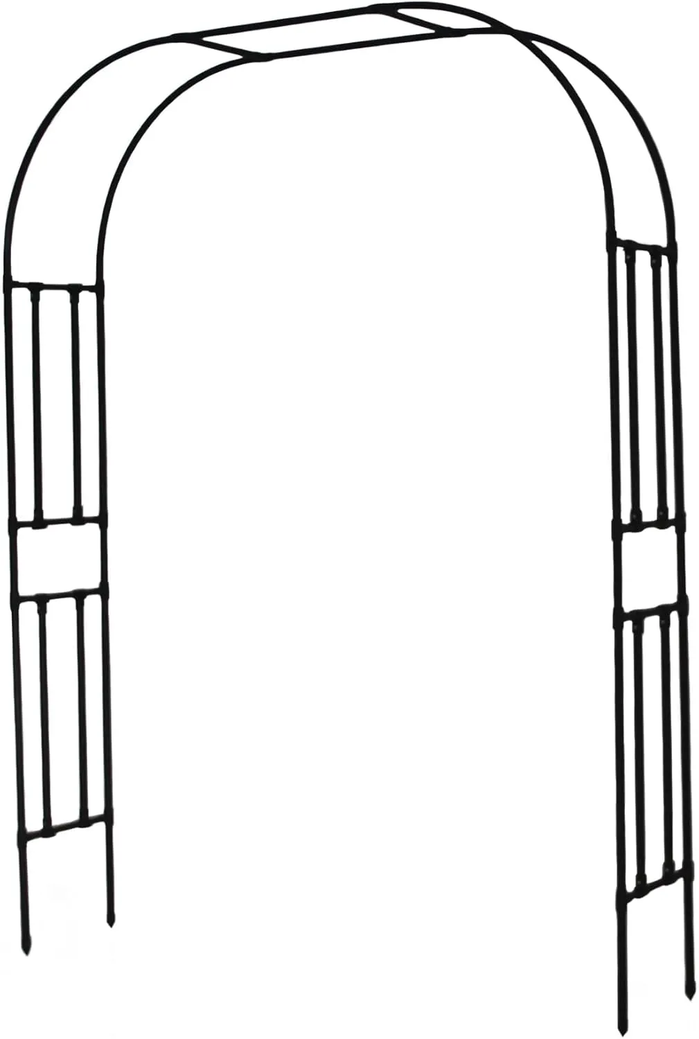 7.9 Ft H x 5.9 Ft W Garden Arch for Climbing Vines Lightweight Metal PE Coated Arbor Archway Trellis Flower Frame Plants Vine Frame Rose Support Outdoor Easy to Assemble, Black
