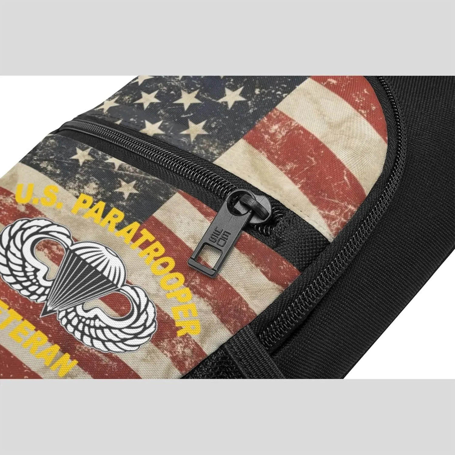 82nd Airborne Division US Paratrooper Army Veteran Sling Bag Crossbody Backpack Shoulder Casual Daypack Bags for Men