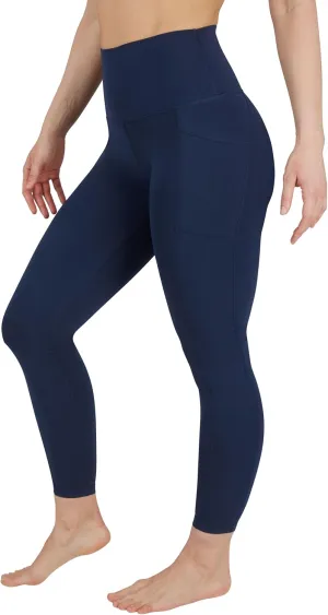 90 Degree By Reflex Cotton High Waist Ankle Length Compression Leggings with Elastic Free Waistband