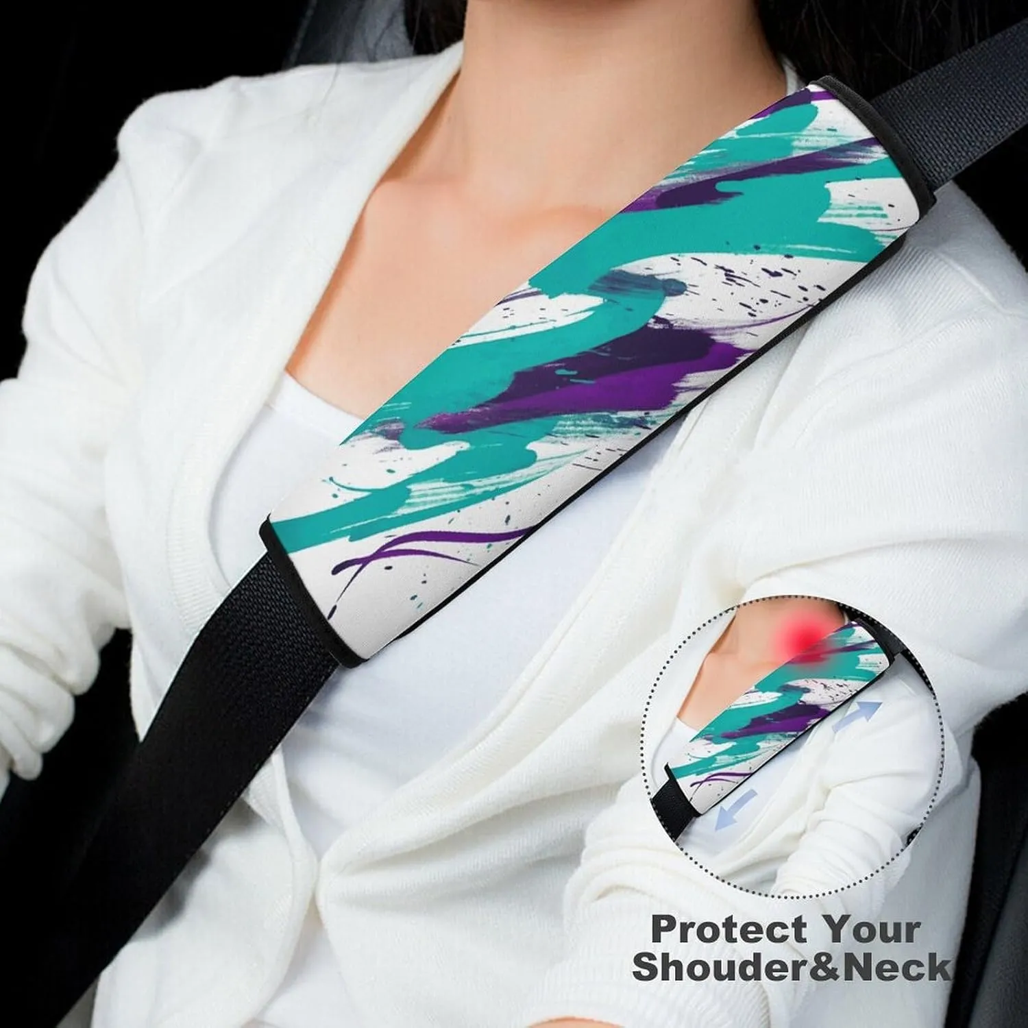 90's Cup Design Auto Seat Belt Cover 1PCS Universal Car Seat Belt Shoulder Protector Pad, Protect Your Shoulders and Neck for Car Seat Belt, Shoulder Bag, Backpack