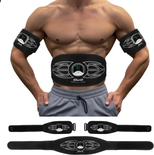 Ab Stimulator Muscle Toner，Abs Muscle Stimulator Abdominal Toning Fitness Belt for Men and Women Black