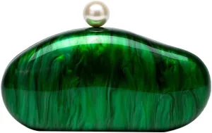 Acrylic Pearl Clutch Purses for Women Trendy Acrylic Evening Handbag Y2k Crossbody Purse Evening Clutch for Wedding Party