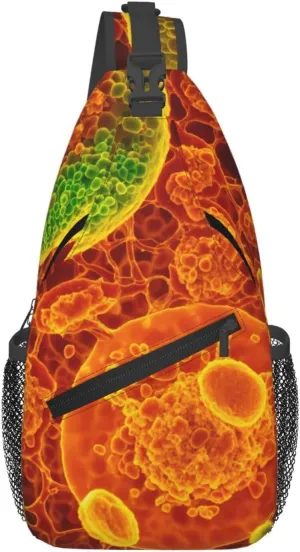 Adherent Eukaryotic Cells Seen Through A Microscop Crossbody Chest Bag Lightweight Sling Daypackstravel Hiking Cycling