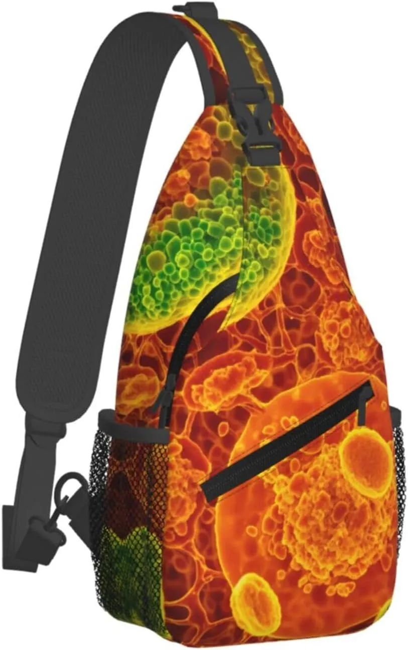 Adherent Eukaryotic Cells Seen Through A Microscop Crossbody Chest Bag Lightweight Sling Daypackstravel Hiking Cycling