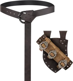 Adjustable Medieval Sword Belt Frog, Viking Sword Holster, Renaissance Belt for LARP, Knights & Pirate Cosplay