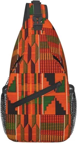 African Ethnic Bag for Women Men, Lightweight Sling Bag Chest Bag Tribe Handbag Backpack for Travel, Work