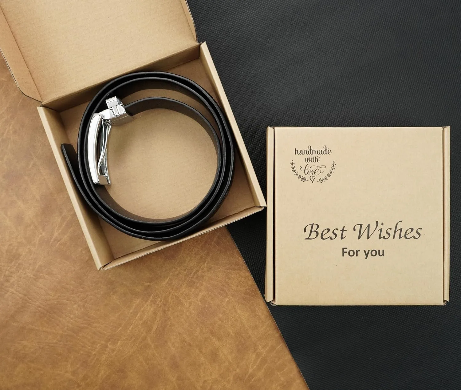 AIIigator Belt Men Leather Straight Belts Handmade Buckle Durable Dress Belt Classic Fashion Gift For Dad Boss Teacher